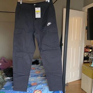 Nike Men’s Black Cargo Pants with Logo